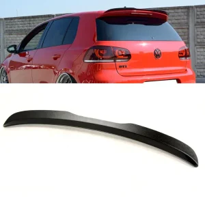 Golf 6 Gti / R Maxton Style Gloss Black Roof Spoiler Extension