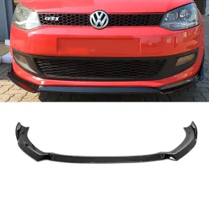 Polo 6 A4 Style Gloss Black 3-piece Front Spoiler